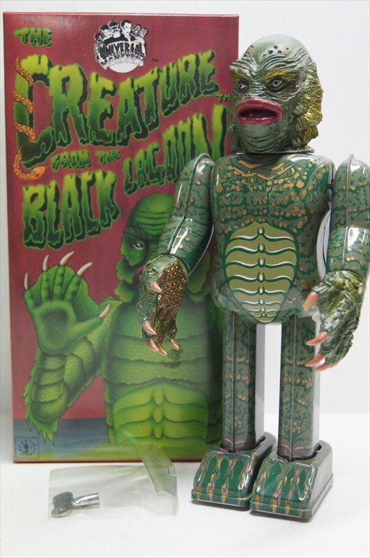 ROBOT HOUSE THE CREATURE FROM THE BLACK LAGOON ブリキ ゼンマイ式 半魚人 ユニバーサルモンスターズ 箱付 日本製 雑貨_画像1