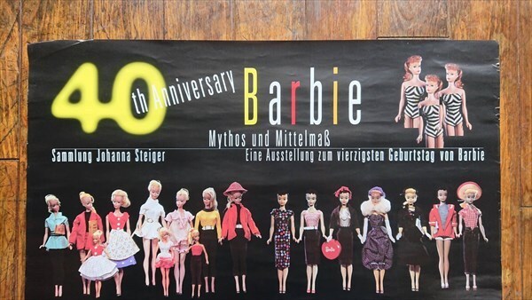 40th anniversary Barbie 40周年記念ポスター 1990年代 当時物 バービー人形 着せ替え人形 バービーコレクション ドール 雑貨_画像2