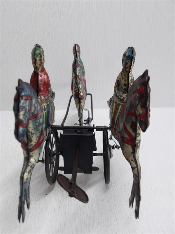 新品正規品 当時物 1930年代 戦前物 ゼンマイ式 ブリキ 競馬 新品正規品 当時物 1930年代 戦前物 ゼンマイ式 ブリキ 競馬