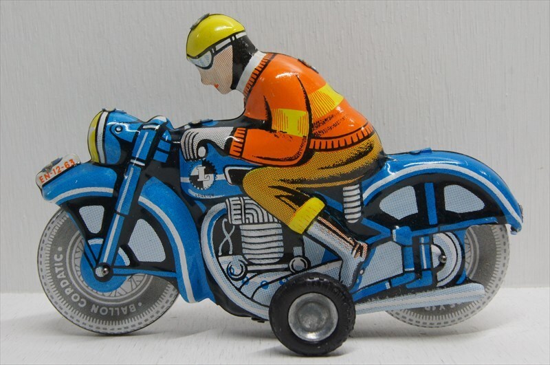 ブリキバイク MOTOR KEREKPAR フリクション 1990年代 当時物 ハンガリー製 オートバイ bike Western Germany 箱付 雑貨_画像2