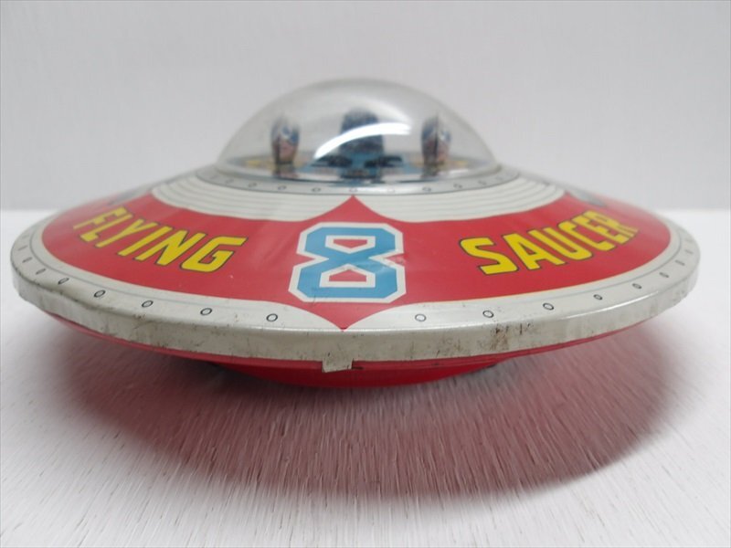 HAJI FLYING SAUCER 8 tin plate 1950 period that time thing made in Japan ten thousand . toy friction jpy record space ship SPACE miscellaneous goods 