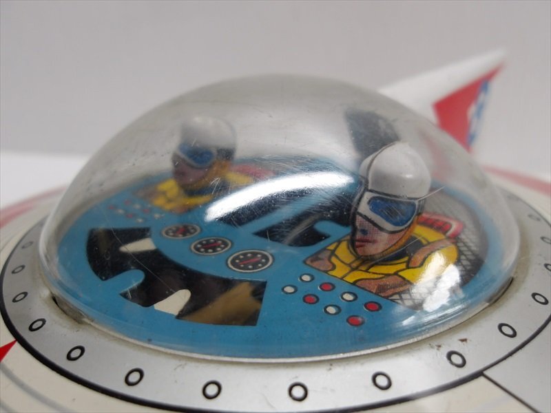 HAJI FLYING SAUCER 8 tin plate 1950 period that time thing made in Japan ten thousand . toy friction jpy record space ship SPACE miscellaneous goods 