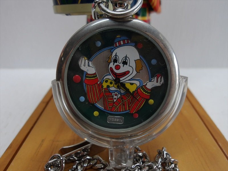 FOSSIL/T.K TOYS CIRCUS CLOWN ブリキ ゼンマイ式 懐中時計付き FOSSIL/T.K TOYS CIRCUS CLOWN ブリキ ゼンマイ式 懐中時計付き