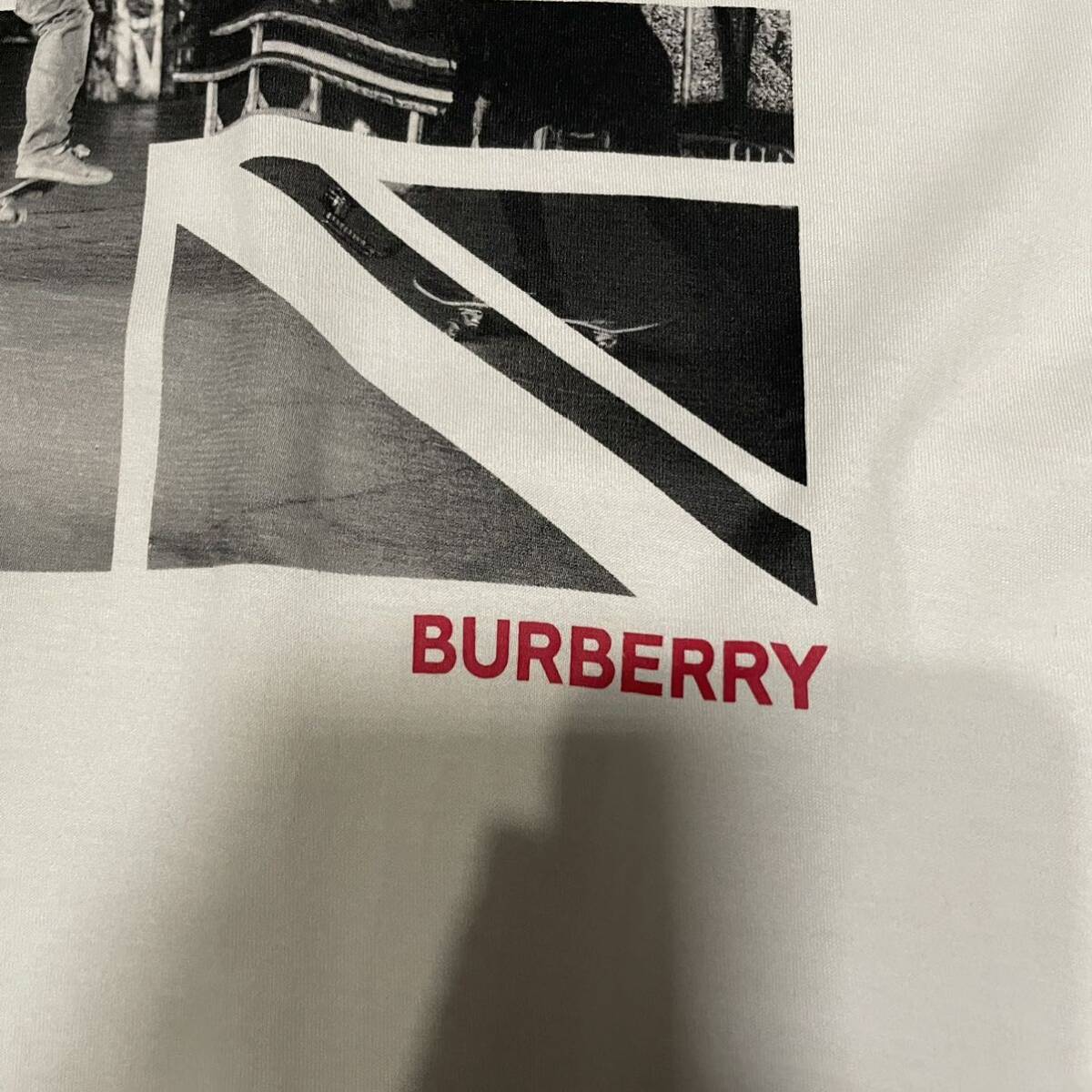 バーバリー【現行タグ 最高峰ラグジュアリー】BURBERRY LONDON ENGLAND Tシャツ XLサイズ ロゴ ユニオンジャック 半袖カットソー ホワイト_画像7