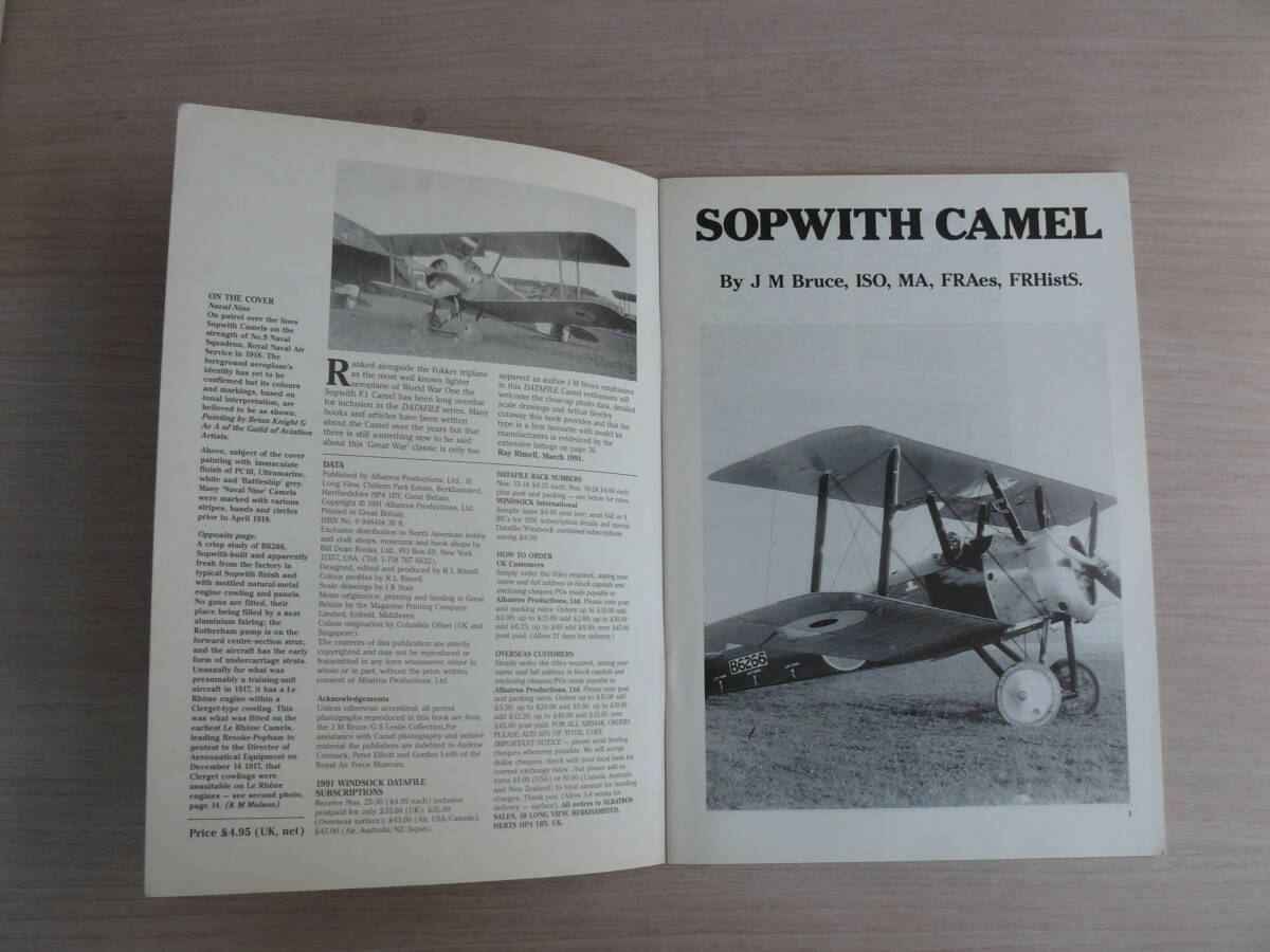  foreign book WINDSOCK DATAFILE 26 window sok data file SOPWITH CAMELso piece Camel aircraft Vintage / Vintage fighter (aircraft) secondhand book 