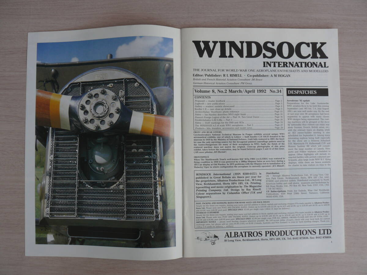 洋書 WINDSOCK INTER NATIONAL volume 8,No.2 March/April 1992 ウインドソック インターナショナル 航空機 ビンテージ戦闘機 古本_画像5