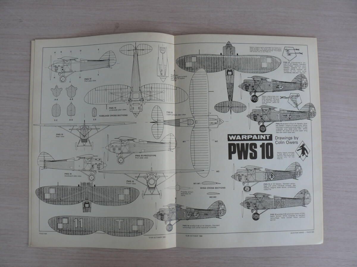 洋書 英国航空雑誌 AVIATION NEWS magazine volume 19,No.11 1990 アビエーションニュース PWS 10 航空機 戦闘機 古本_画像6