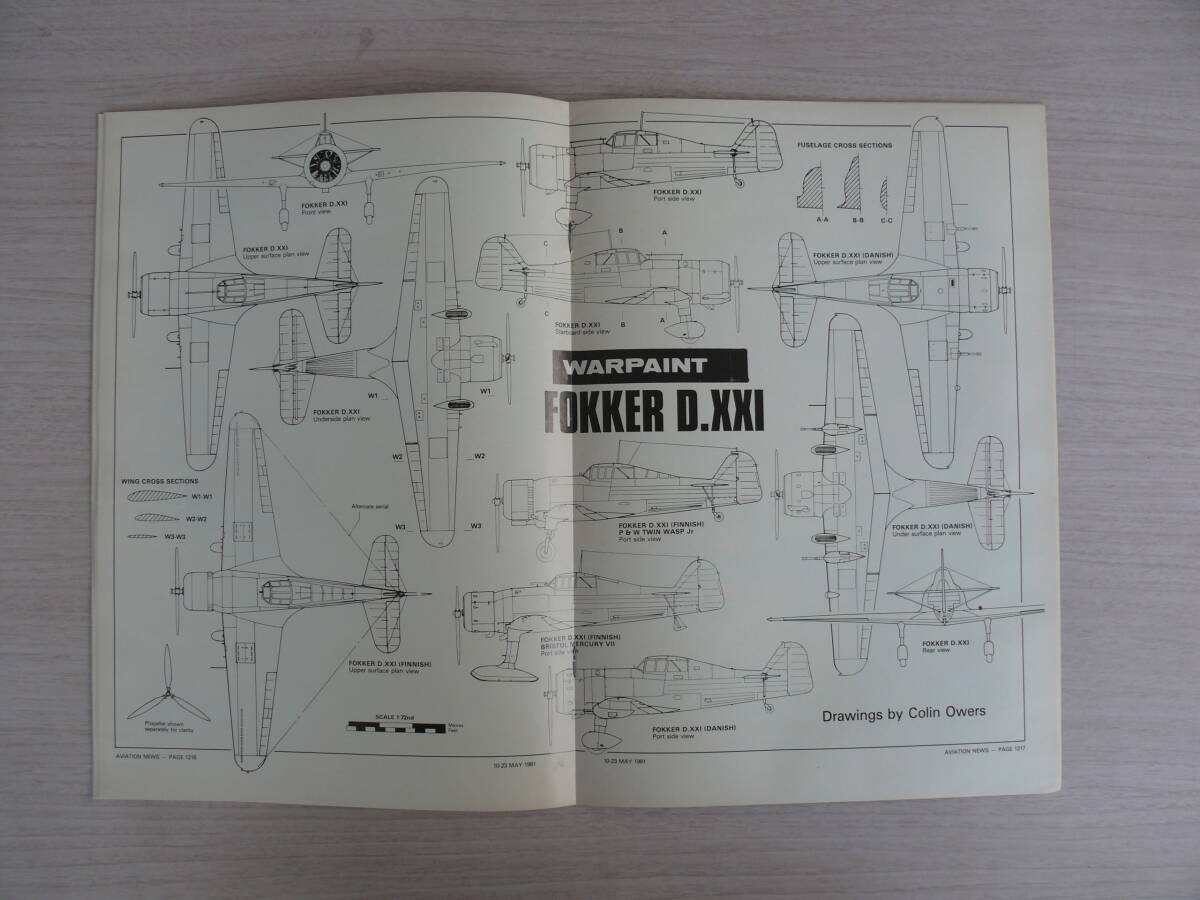 洋書 英国航空雑誌 AVIATION NEWS magazine volume 19,No.26 1991 アビエーションニュース FOKKER D.XXⅠ フォッカー 航空機 戦闘機 古本_画像5