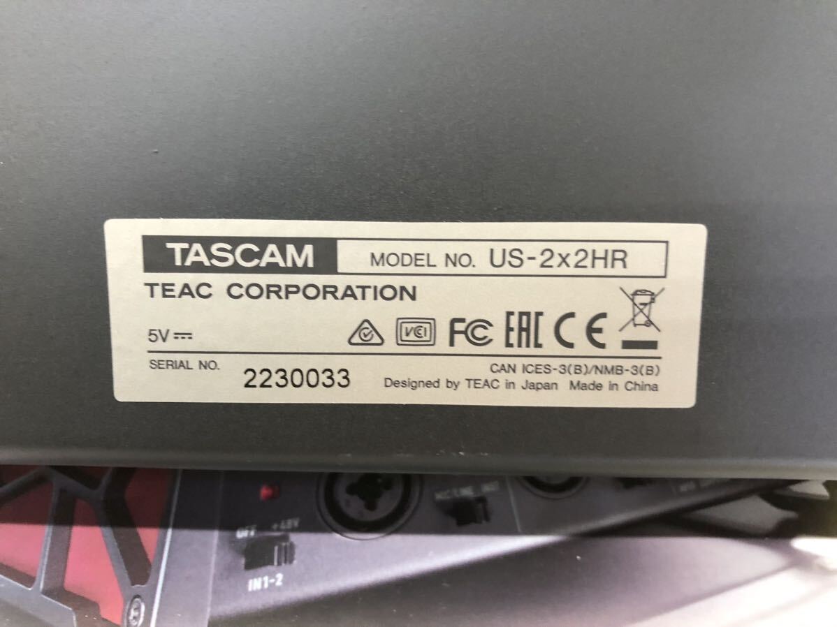 【現状品】中古品　動作未確認　TASCAM US-2×2HR オーディオインターフェイス　本体のみ_画像5