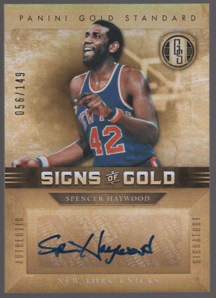 11-12 Panini Gold Standard Spencer Haywood Auto /149_画像1