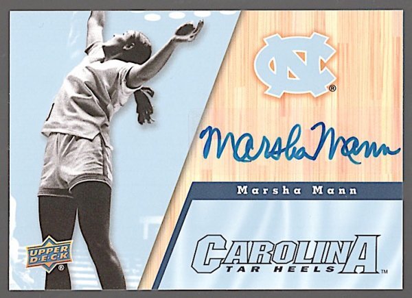 10-11 Upper Deck North Carolina Marsha Mann Autoの画像1