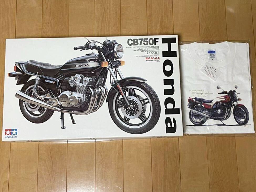  Tamiya plastic model 1/6 motorcycle series Honda CB750F not yet constructed TOOL BOX made CB750F illustration T-shirt new goods M size 
