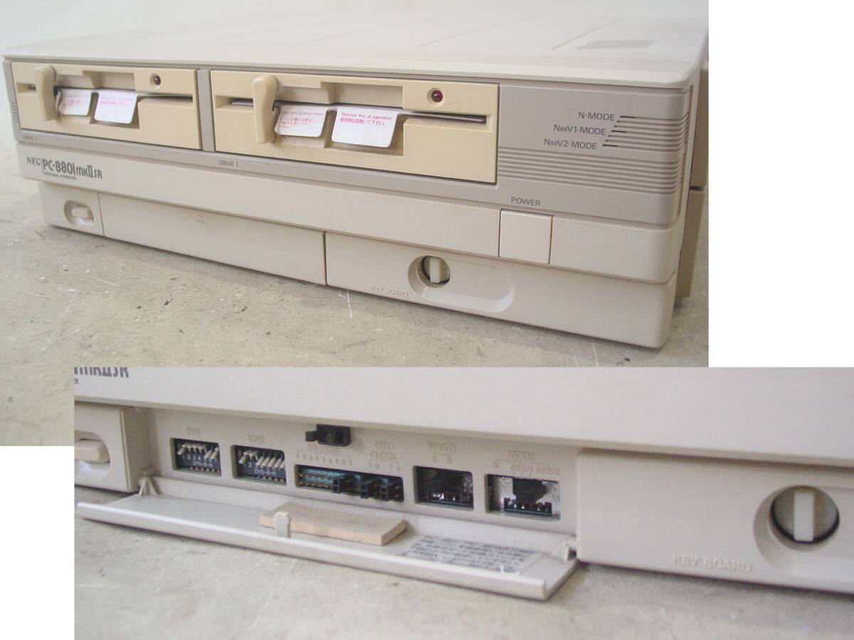 * не использовался? NEC PC-8801 mkⅡ SR клавиатура manual 2 шт. Library PC8801 BASIC есть mk2 SR Junk 