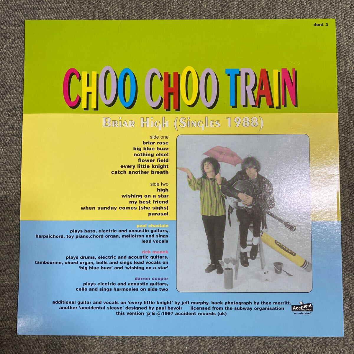 [LP 状態良好]CHOO CHOO TRAIN / BRiAR High (Singles 1988) / チューチュートレイン_画像2