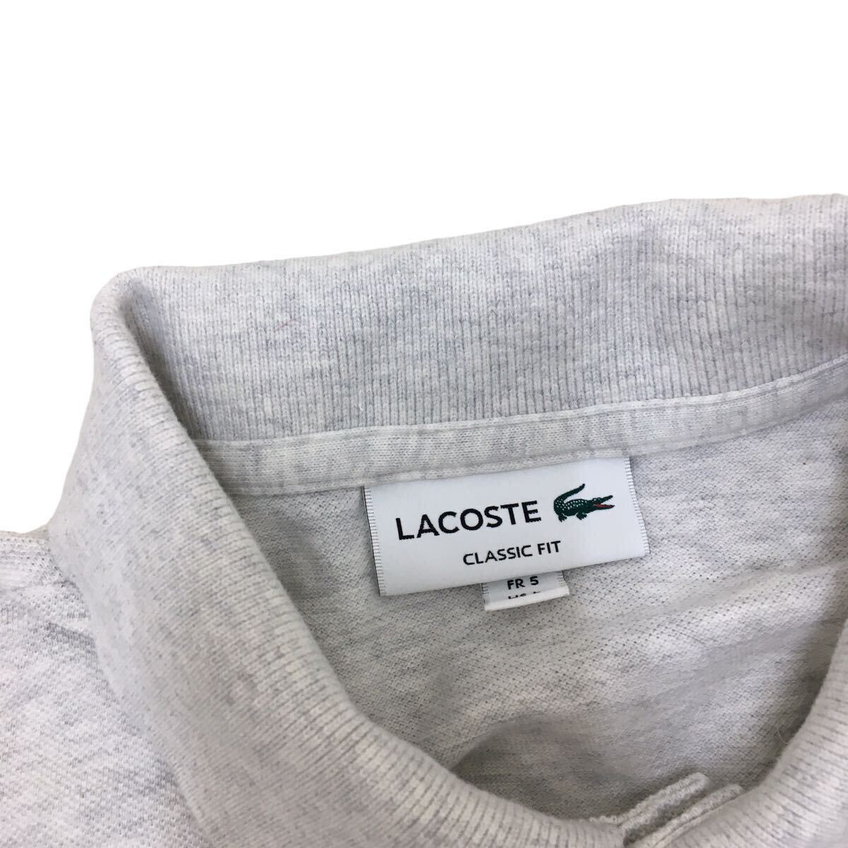 C344 LACOSTE ラコステ 半袖 ポロシャツ シャツ トップス カットソー メンズ USサイズ L （XL相当）グレー_画像6
