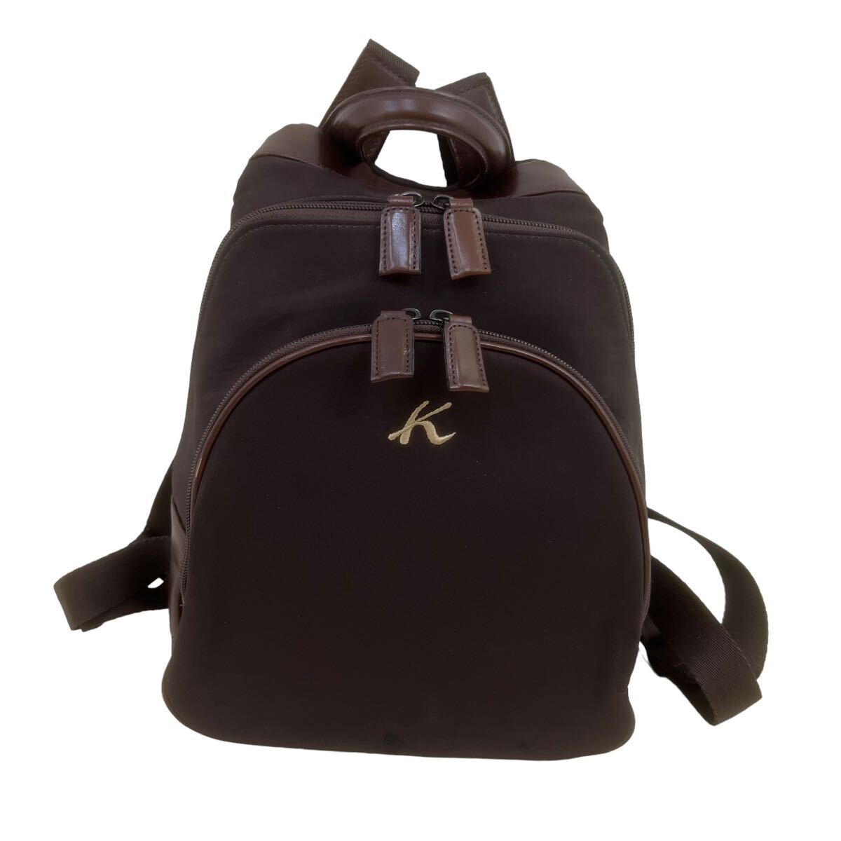 D535-⑩ Kitamura K2 キタムラK2 バックパック リュックサック リュック かばん カバン 鞄 バッグ BAG ブラウン系_画像1