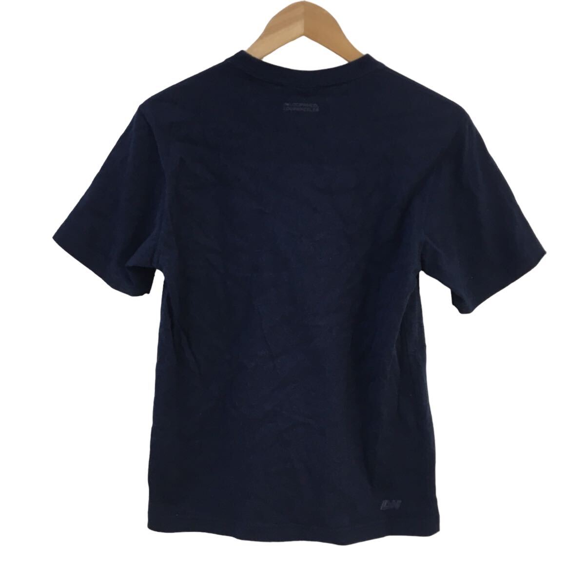 D536-⑦ 日本製 LOOPWHEELER ループウィラー 半袖 ポケット Tシャツ トップス プルオーバー クルーネック 綿100% ネイビー系 メンズ S_画像5