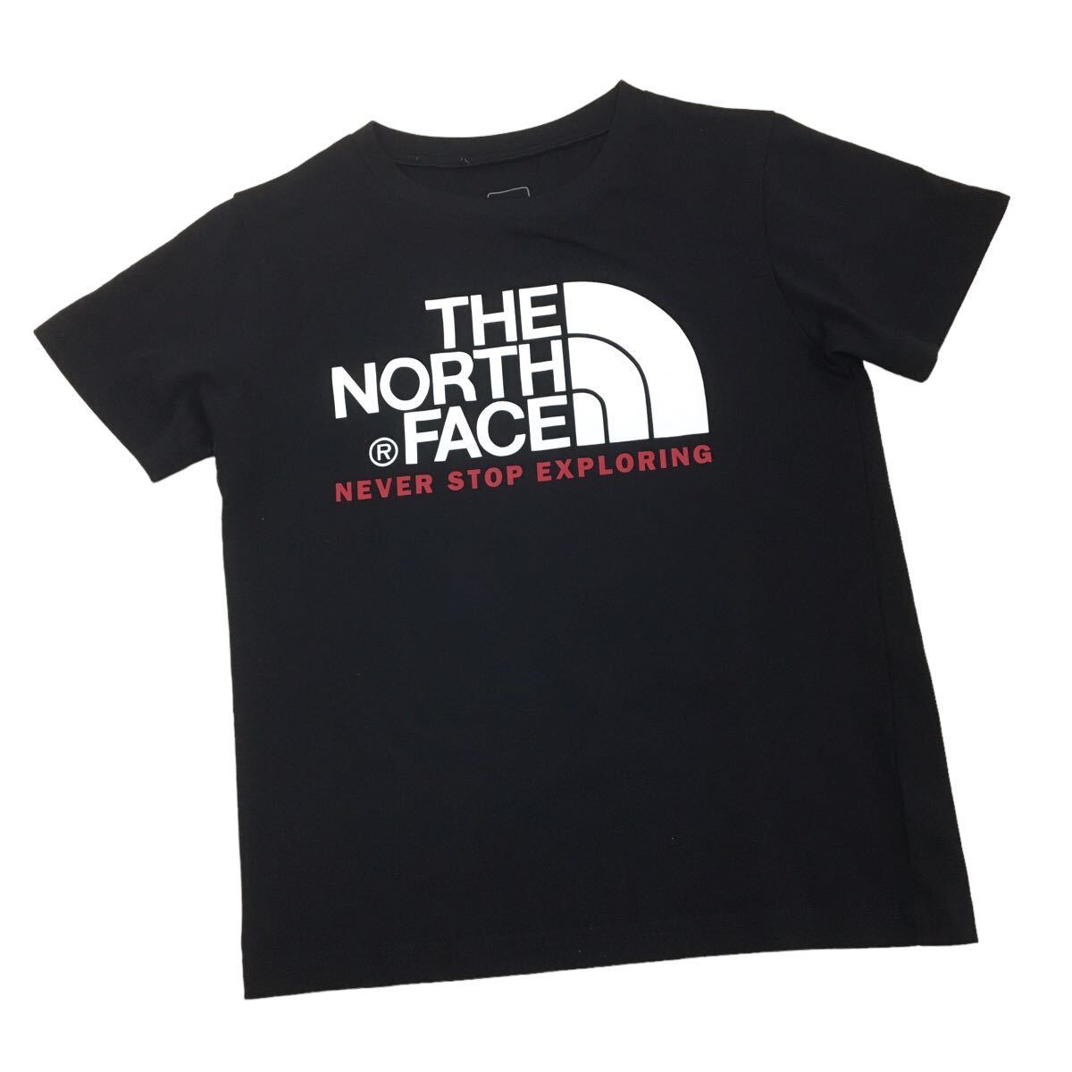 NC223 THE NORTH FACE ノースフェイス アウトドア 半袖 デカロゴ Tシャツ ティシャツ トップス カットソー 子供服 キッズ 140 ブラック_画像5