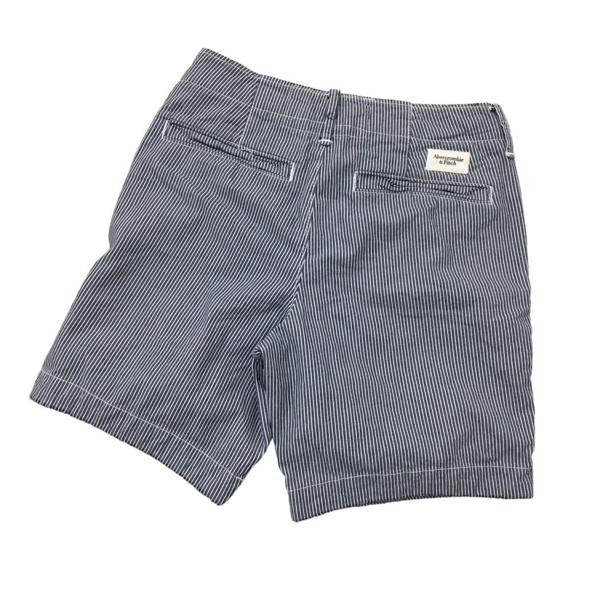 D536 Abercrombie & Fitch アバクロンビー＆フィッチ ショートパンツ ハーフパンツ 半ズボン ボトムス 綿100% ネイビー系 総柄 メンズ 28_画像4