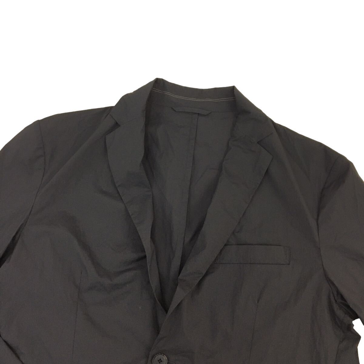 D536 COMME CA ISM コムサイズム 長袖 デザイン テーラードジャケット 薄手 ジャケット 上着 羽織り トップス ブラック メンズ LL_画像2