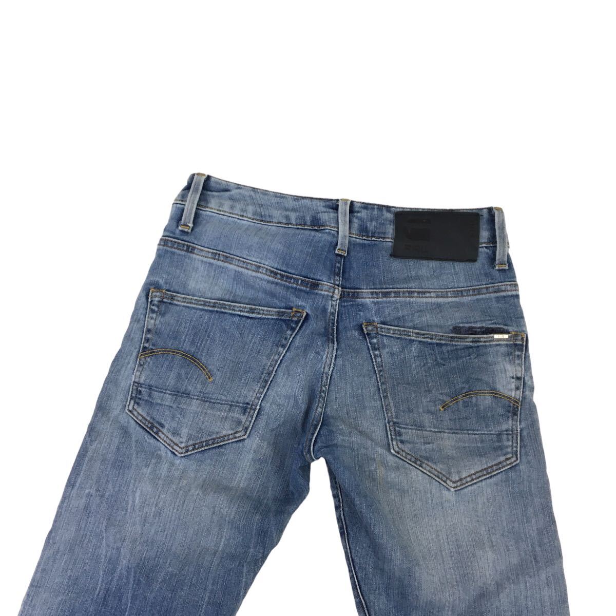 ND179 G-STAR RAW ジースターロゥ デニムパンツ ロングパンツ ジーンズ ジーパン Gパン ボトムス 綿77%他 ブルー系 メンズ 28_画像5