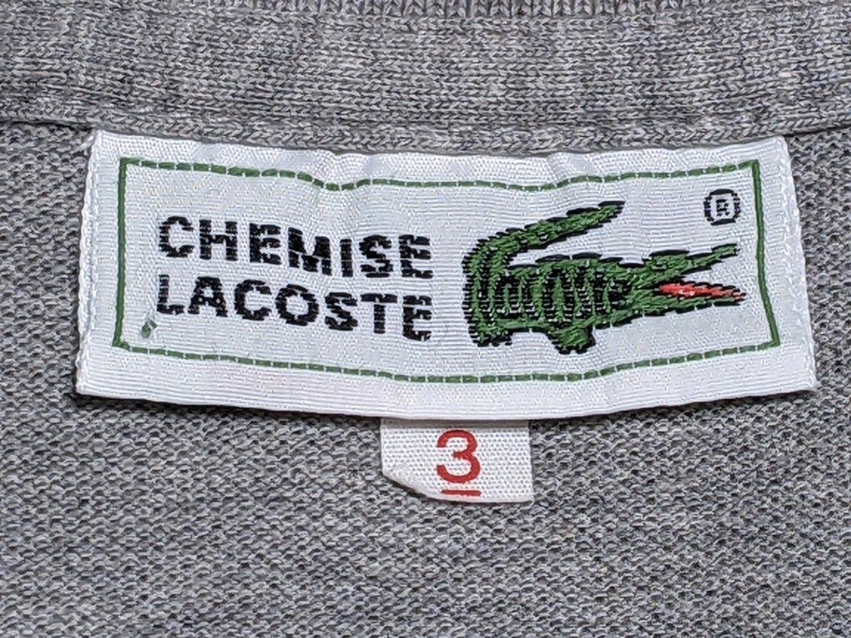 美品 LACOSTE ラコステ ポロシャツ  鹿の子 ファブリカ 3 米国古着  半袖ポロシャツ