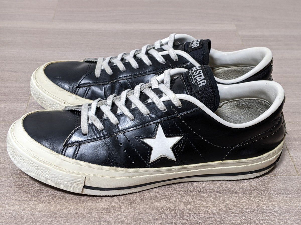 CONVERSE コンバース ワンスターロー スニーカー 黒レザー 本革 日本製