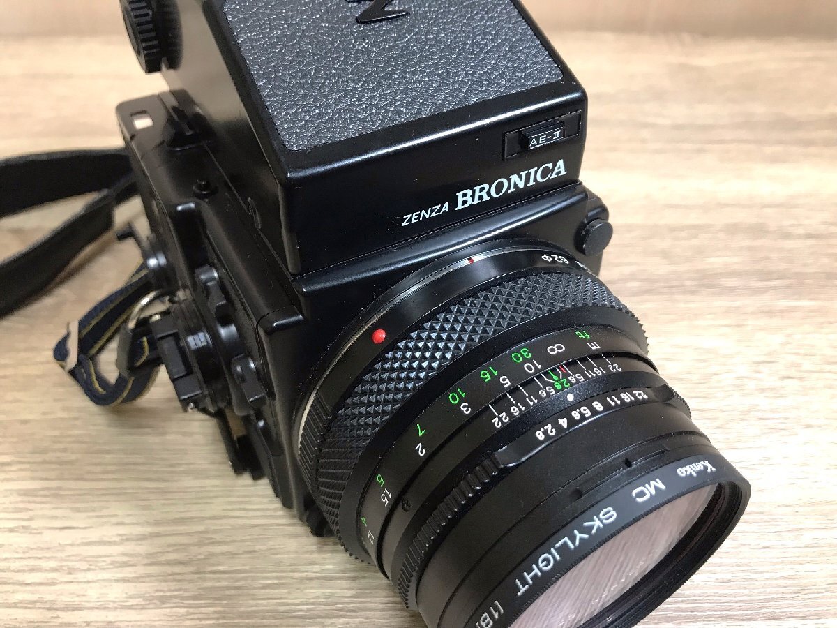 【動作未確認】Zenza Bronica ゼンザブロニカ AE-Ⅱ ZENZANON MC 1:2.8 75mm フィルムカメラ_画像8