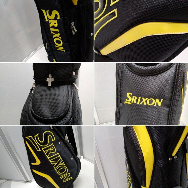 SRIXON スリクソン キャディバッグ MS-10-03 5分割 DUNLOP ダンロップ 黒×黄色系_画像5