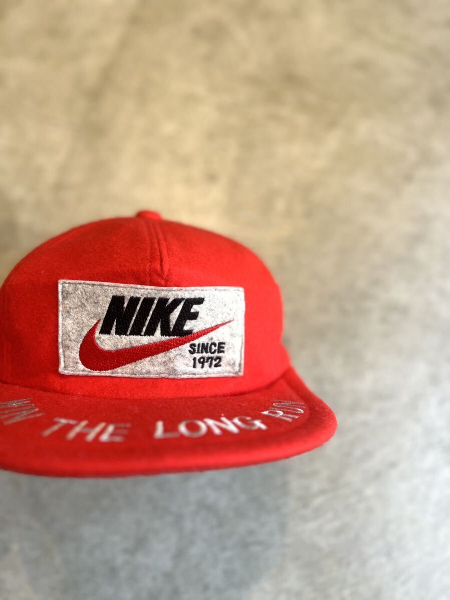 80's NIKE ACRYLIC 5PANEL CAP ビンテージ ナイキ アクリルキャップ トラッカーキャップ メッシュキャップ jordan 風車ロゴ かまぼこロゴ_画像3