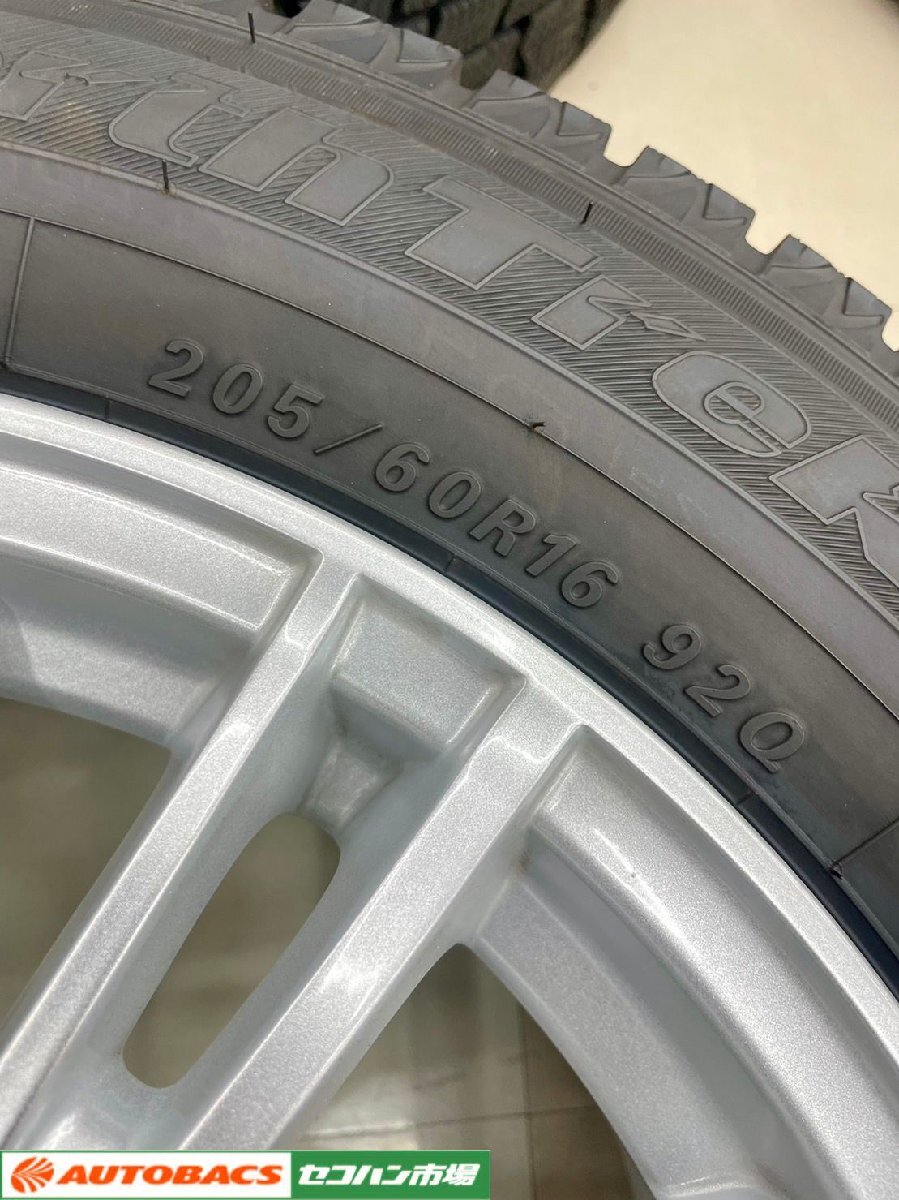 【ジューク、マツダ3　16インチ】レーベンWL1 1665+40 5H114 + 205/60R16【スタッドレスタイヤホイールセット/中古】_画像6