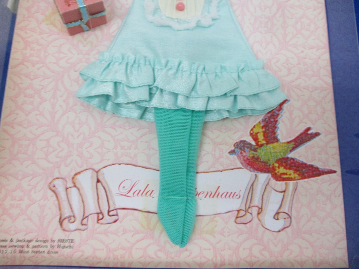 7613B LaLa puppenhaus sama Blythe out Fit * One-piece set la-lap Ben house sama doll costume unused Cherry Chan Licca-chan 