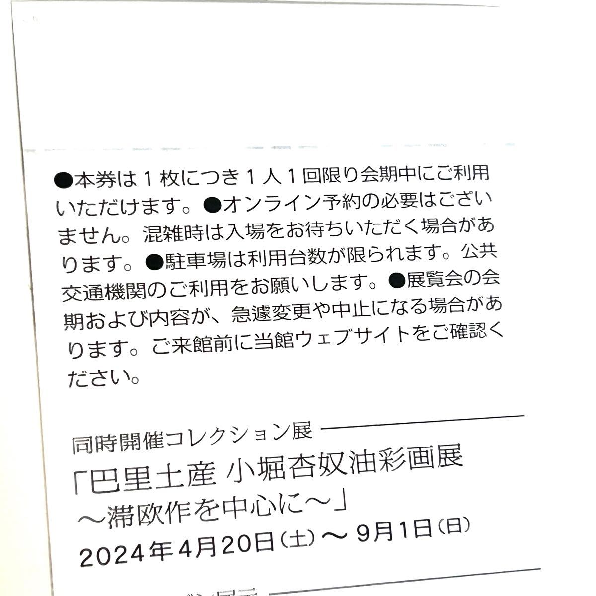 クーポン使えます！世田谷文学館　招待券1枚　企画展　伊藤潤二展  コレクション展　小堀安奴油画彩展も見れます。