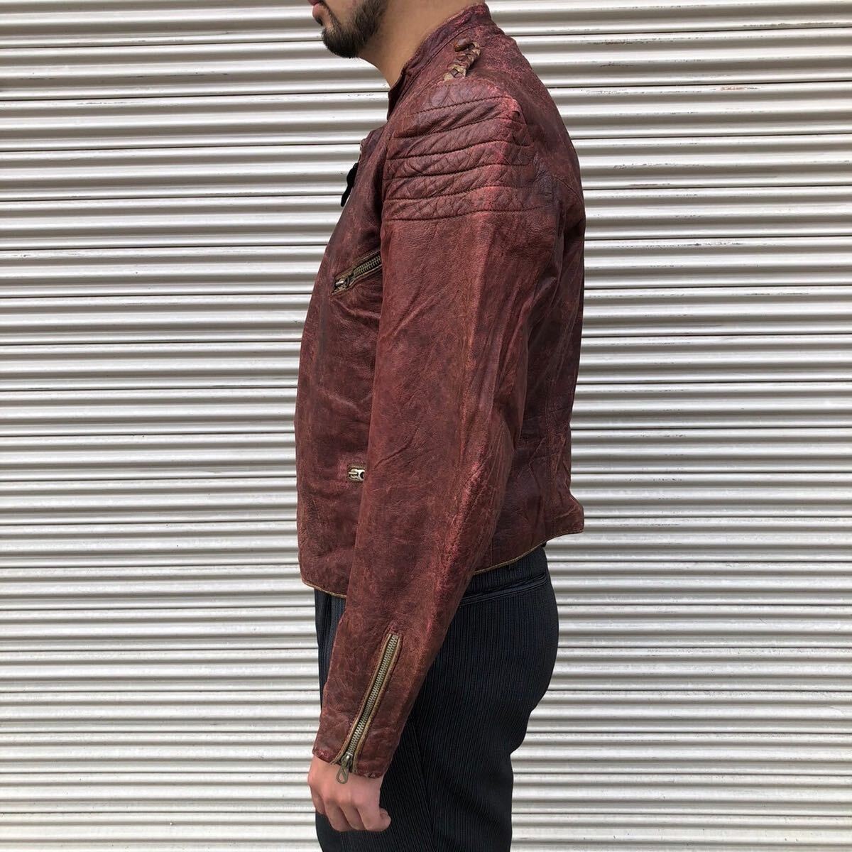貴重 30s German Vintage ドイツ ヴィンテージ ジッパー レザー 貴重 30s German Vintage ドイツ ヴィンテージ ジッパー レザー