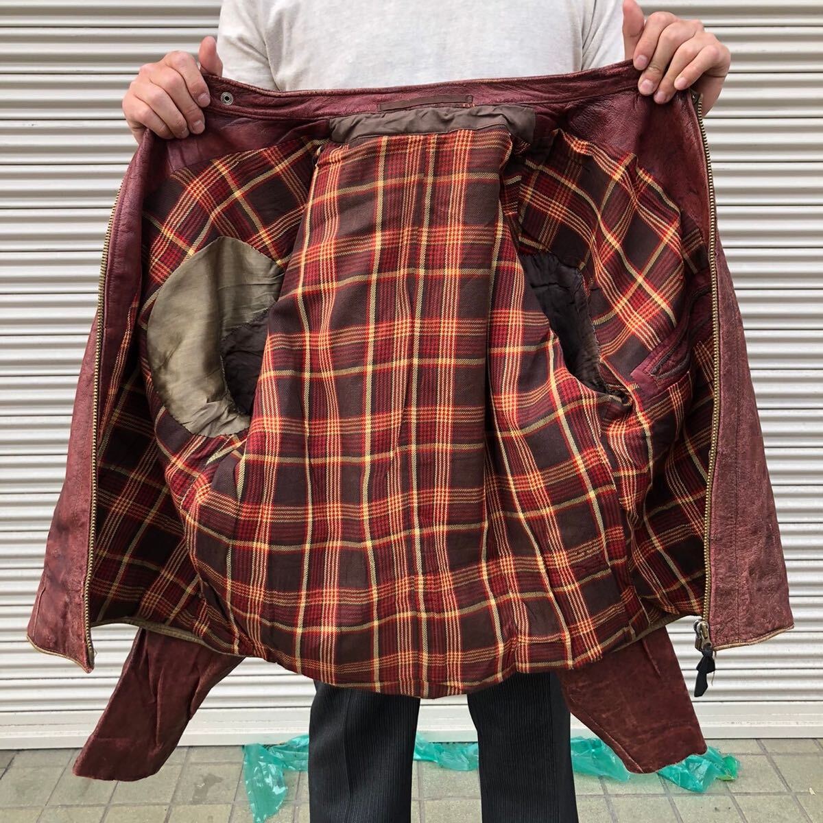 貴重 30s German Vintage ドイツ ヴィンテージ ジッパー レザー 貴重 30s German Vintage ドイツ ヴィンテージ ジッパー レザー