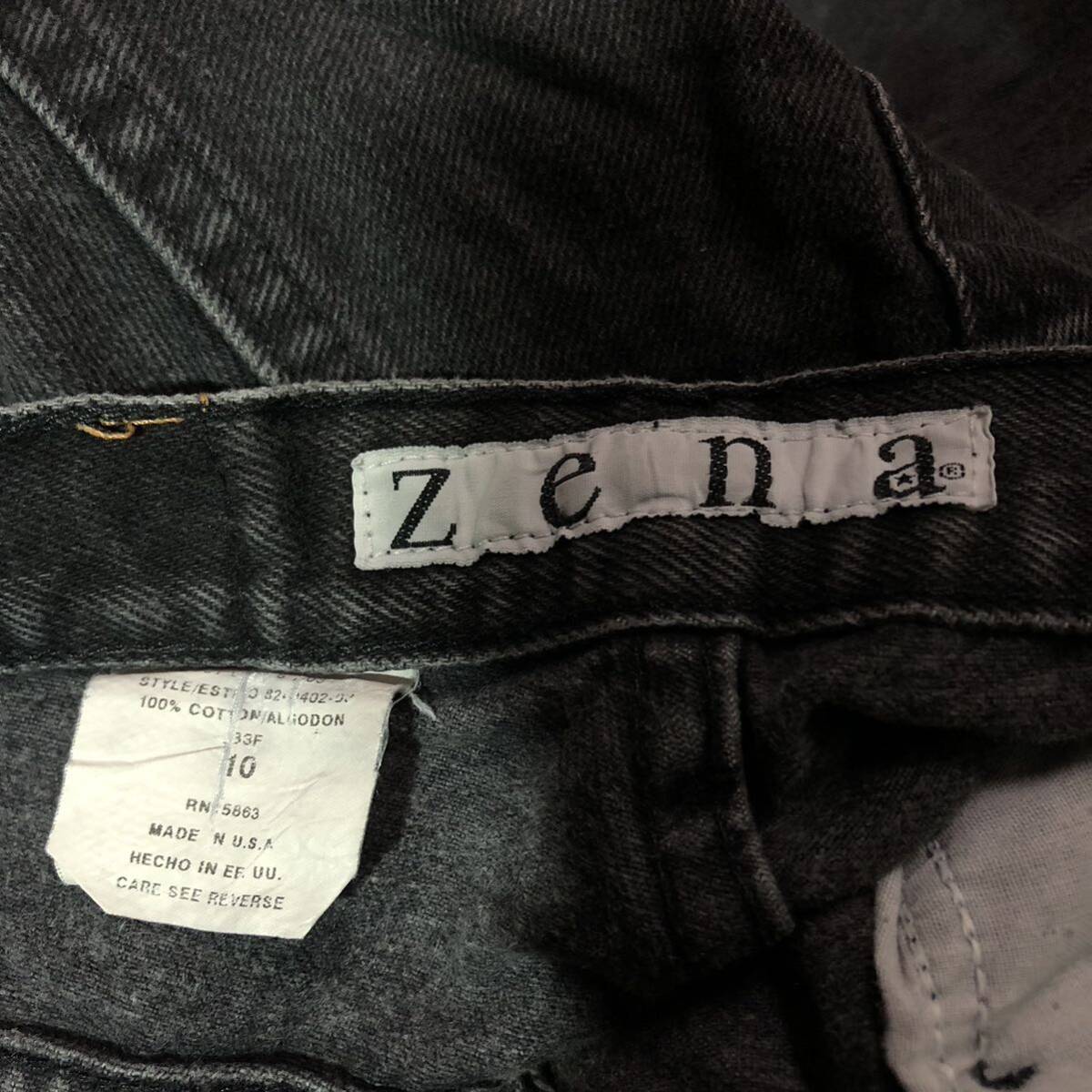 90s Zena ブラックデニムパンツ USA製 00s 後染め ヴィンテージ 90s Zena ブラックデニムパンツ USA製 00s 後染め ヴィンテージ