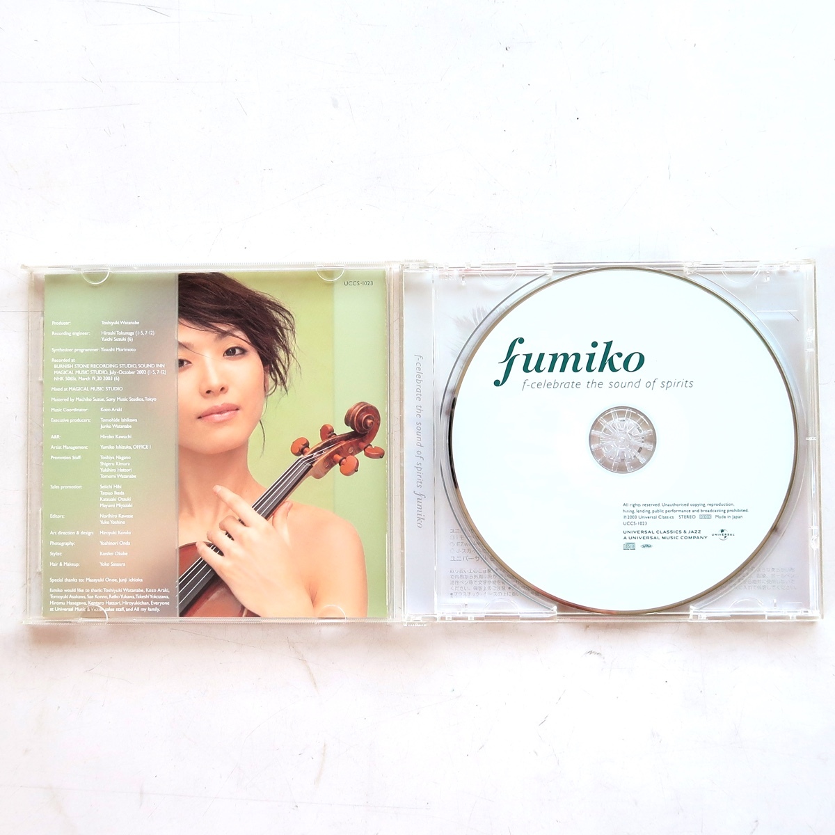 CD FUMIKO F-CELEBRATE THE SOUND OF SPIRITS UCCS-1023 帯付 石塚富美子 渡辺俊幸_画像3