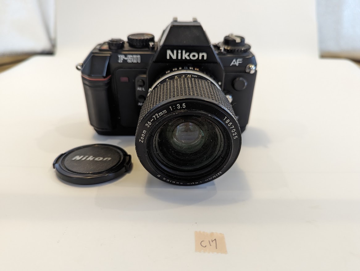 Nikon F-501 MF-19 ニコン フィルムカメラ 一眼レフ Nikon Lens Series E 36-72mm f3.5 レンズ セット #C17の画像1