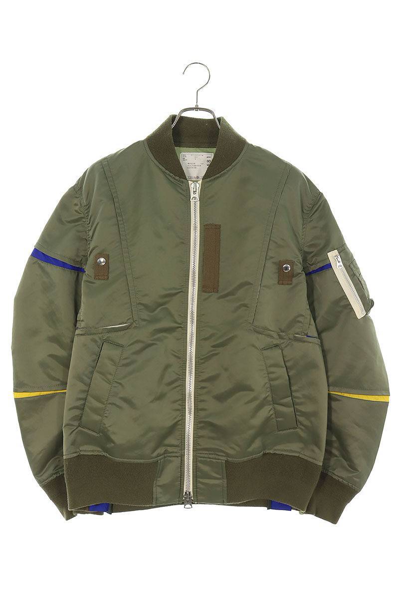 サカイ Sacai 21AW Nylon Twill Blouson 21-02581M サイズ:3 MA1ナイロンツイルブルゾン 中古 BS99_画像1