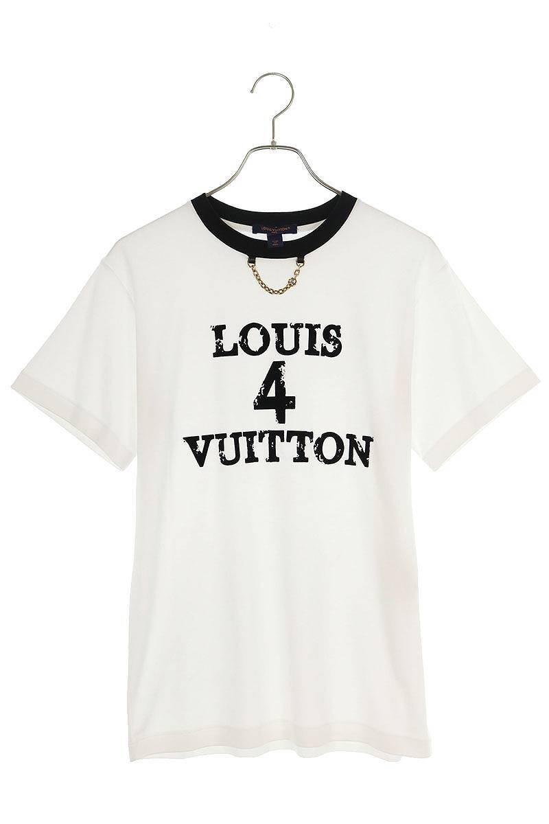 ルイヴィトン LOUISVUITTON RW232W UOL FPTS10 サイズ:XS ネックチェーンフロントプリントTシャツ 中古 BS99_画像1