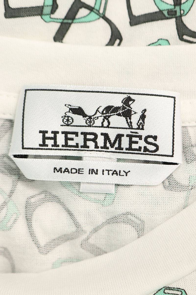 エルメス HERMES サイズ:M 総柄Tシャツ 中古 BS99_画像3
