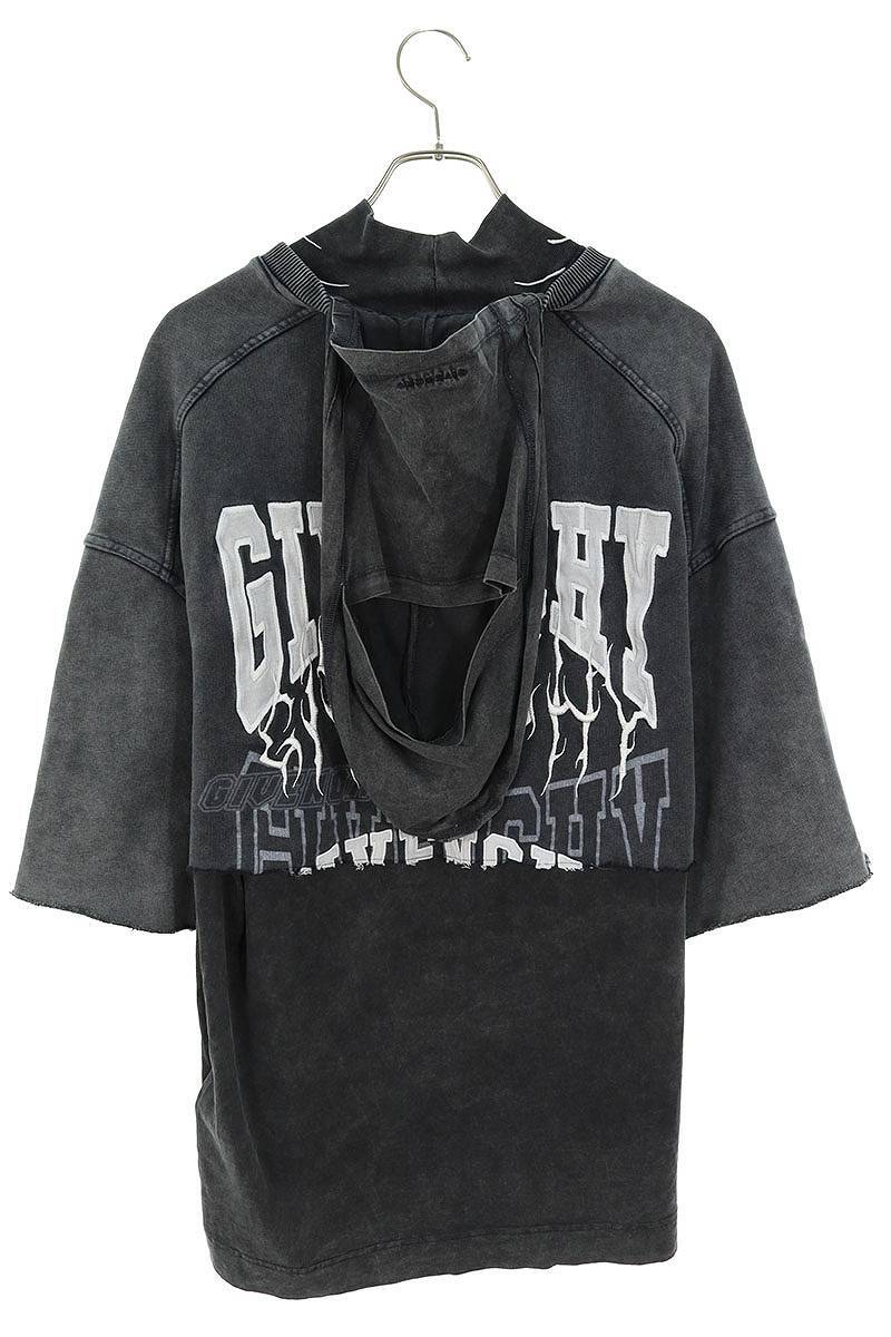 ジバンシィ GIVENCHY 22AW BM71FE3YT サイズ:M オーバーラップエフェクト刺繍レイヤードTシャツ 中古 OM10_画像2