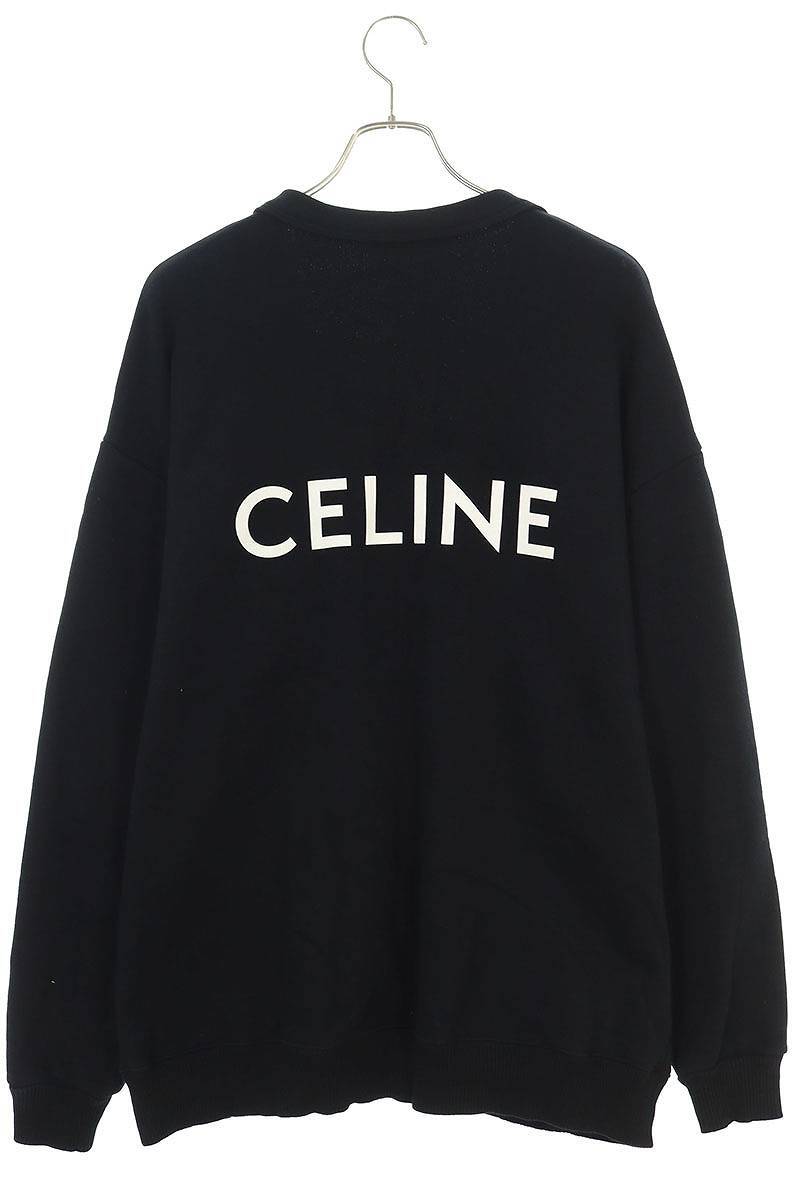 セリーヌバイエディスリマン CELINE by Hedi Slimane 2Y672345F サイズ:S バックロゴプリントスウェットカーディガン 中古 SB01_画像2