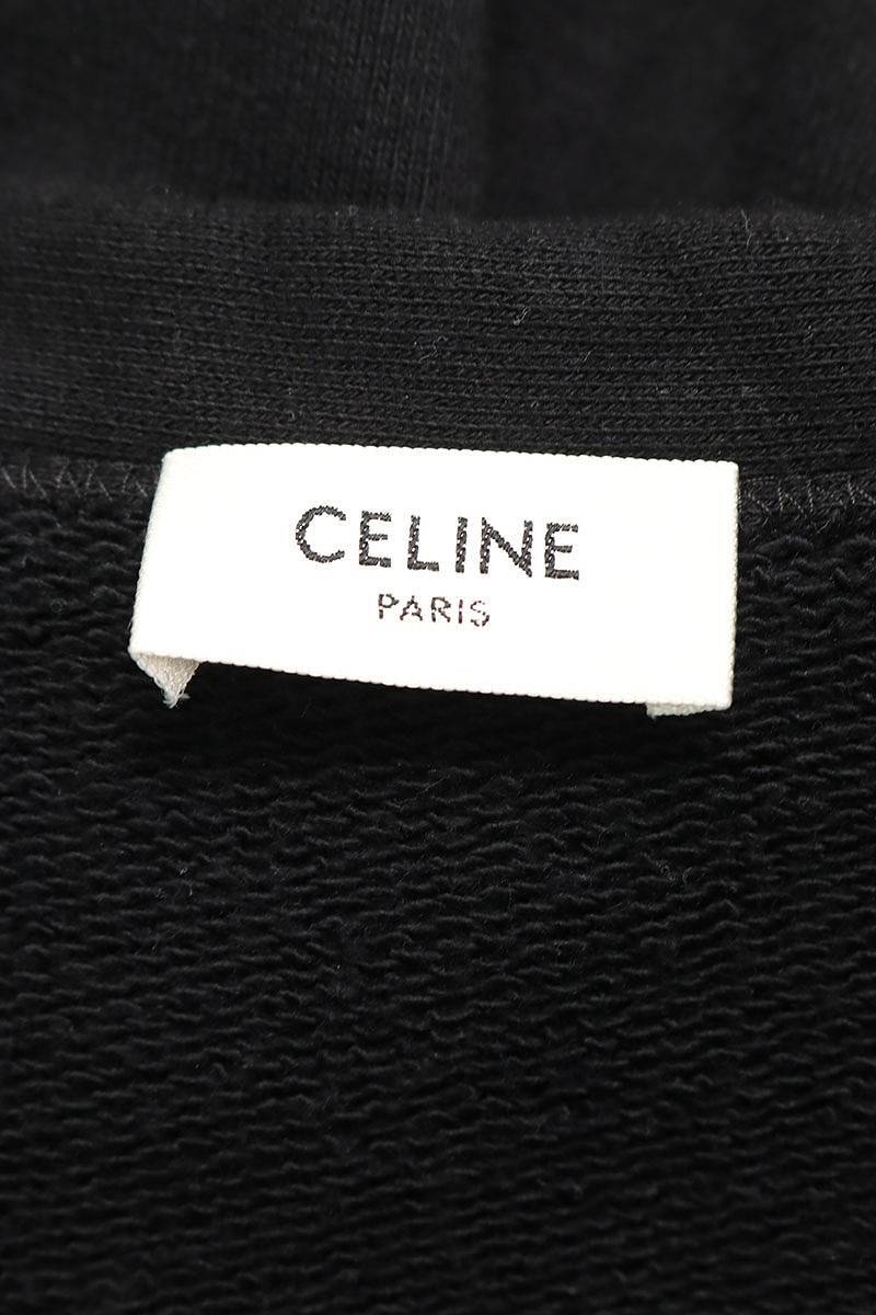 セリーヌバイエディスリマン CELINE by Hedi Slimane 2Y672345F サイズ:S バックロゴプリントスウェットカーディガン 中古 SB01_画像3