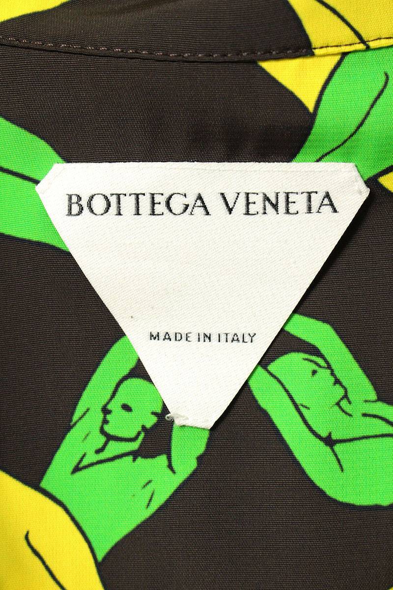 ボッテガヴェネタ BOTTEGA VENETA 647380 V0G60 サイズ:42 総柄オープンカラーレーヨン半袖シャツ 中古 SB01_画像3