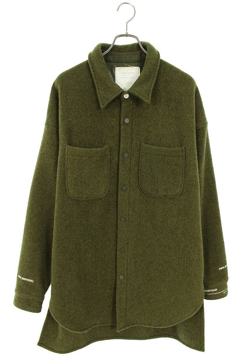 レディメイド READYMADE OVERSIZE SHIRT サイズ:1 オーバーサイズ刺繍長袖シャツ 中古 SB01_画像1