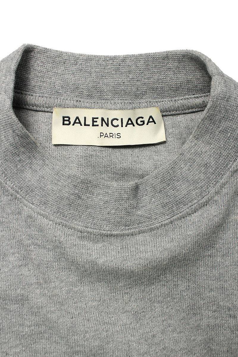 バレンシアガ BALENCIAGA 17SS 457623 TUK07 サイズ:XS 変形カッティングデザインTシャツ 中古 BS99_画像3