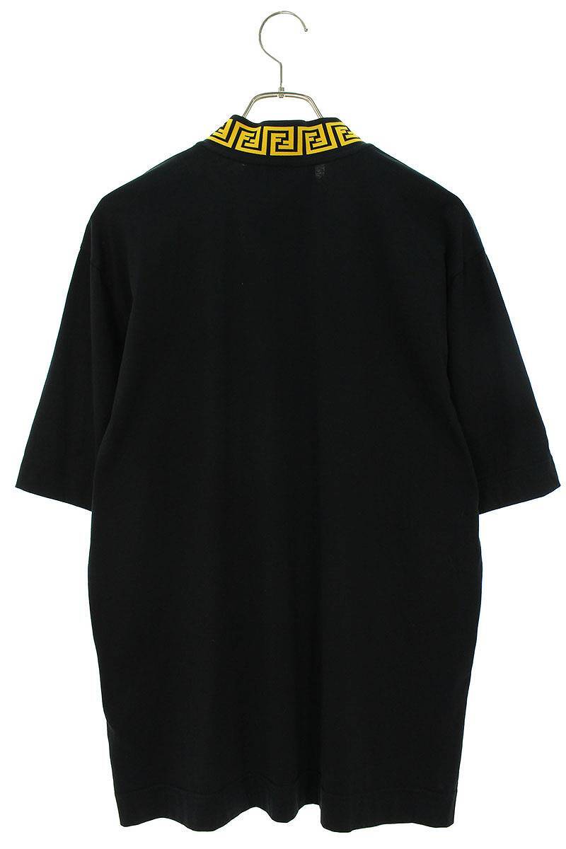 フェンディ FENDI ヴェルサーチェ 12CPF-22-102 サイズ:L モックネックロゴTシャツ 中古 SB01_画像2
