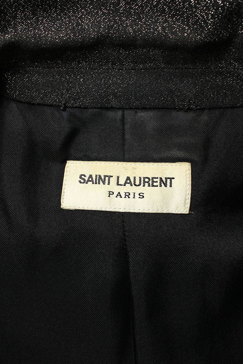 サンローランパリ SAINT LAURENT PARIS 392891 Y574L サイズ:48 ピークドラペルスパンコールジャケット 中古 SB01_画像3