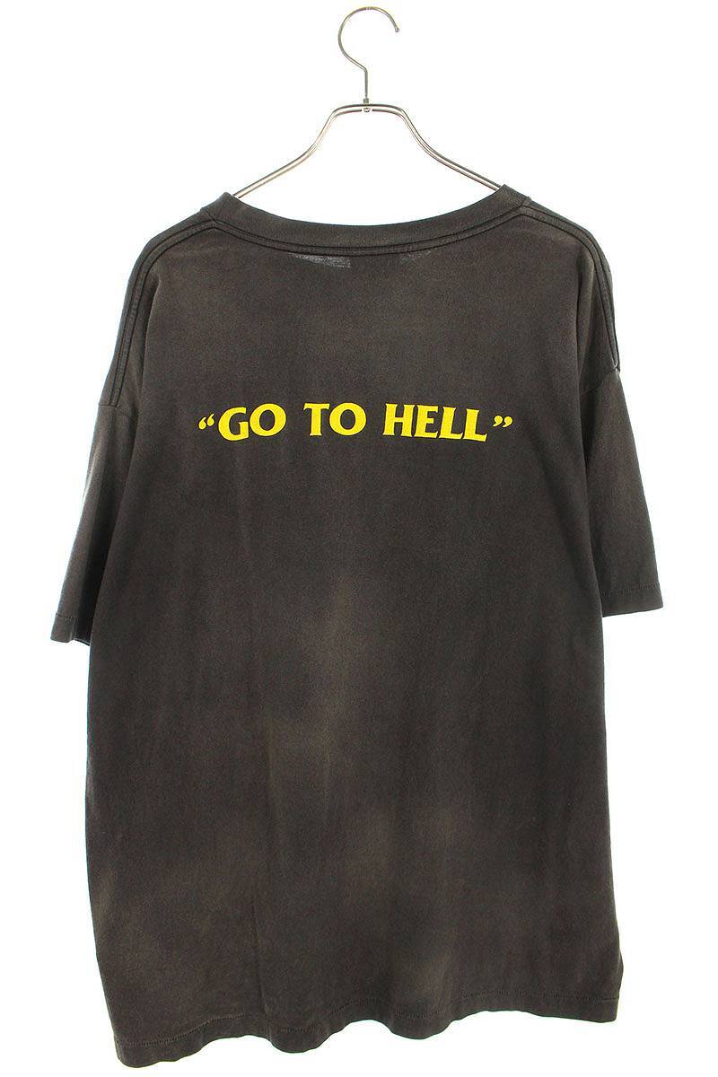 セントマイケル SAINT MICHAEL 22SS SM-S22-0000-020 サイズ:XL GO TO HELLプリントTシャツ 中古 SB01_画像2